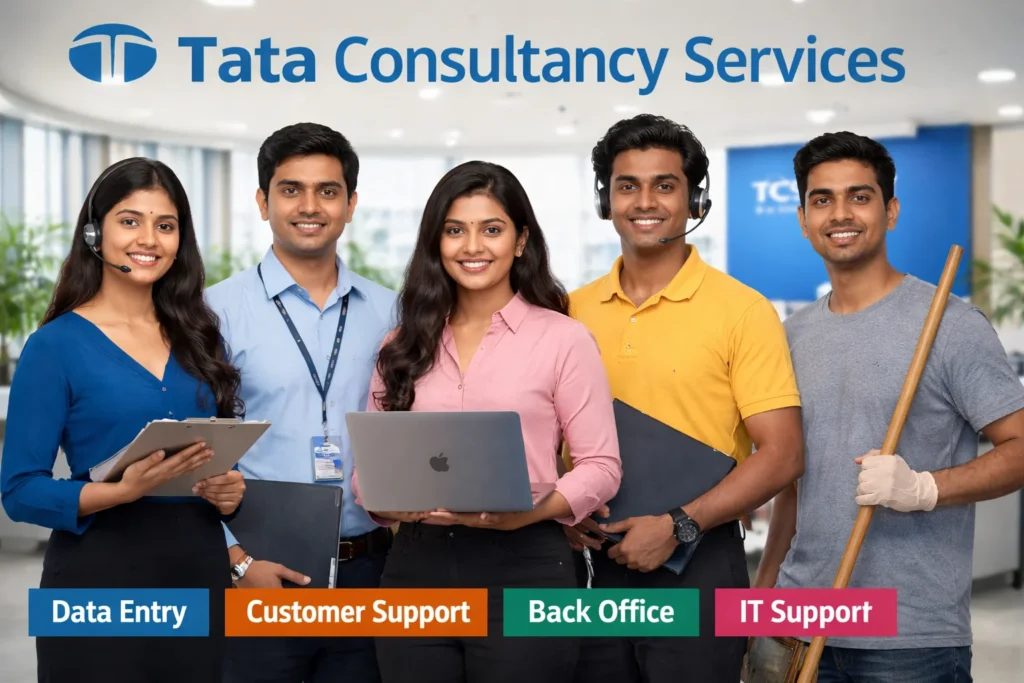 Tata Consultancy Services (TCS) Jobs 2026: Opportunities for Data Entry Operator, Peon & many more for 10th & 12th Pass Candidates